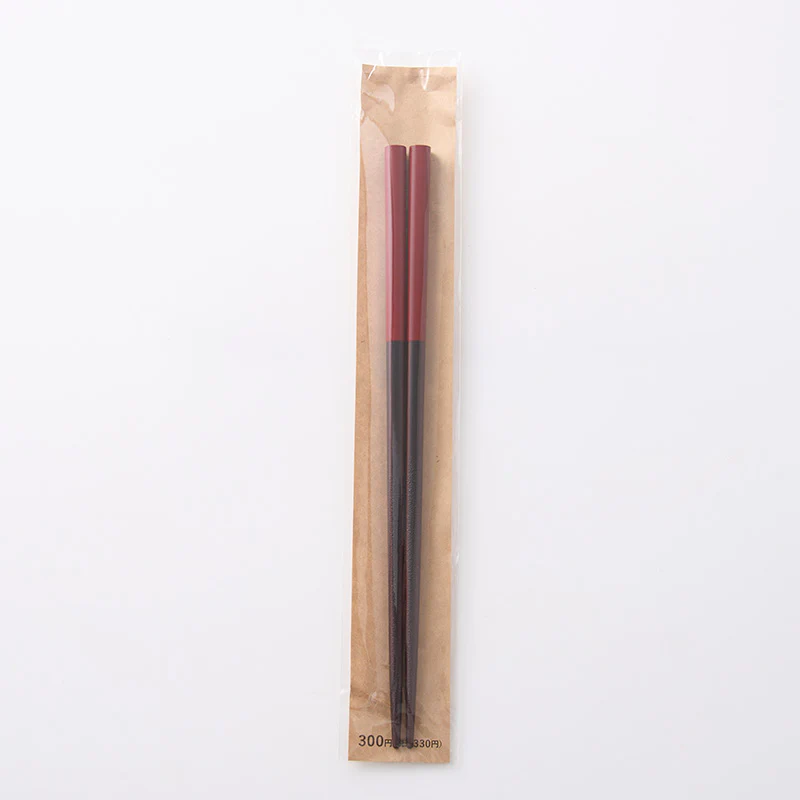 若狭塗箸　塗分　赤（食洗機対応）２１ｃｍ - Image 2