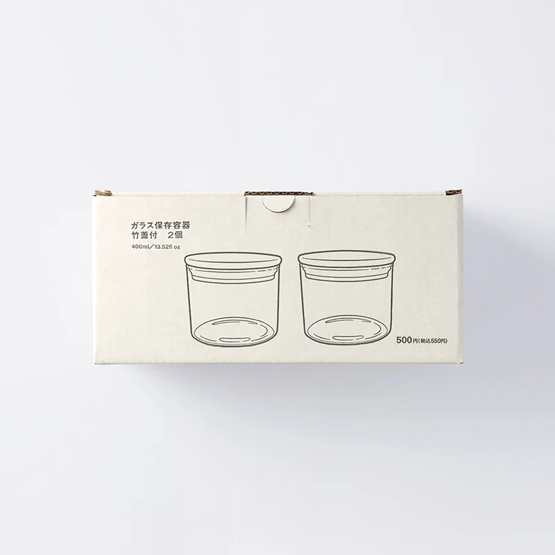 ガラス保存容器（竹蓋付、２個） - Image 4