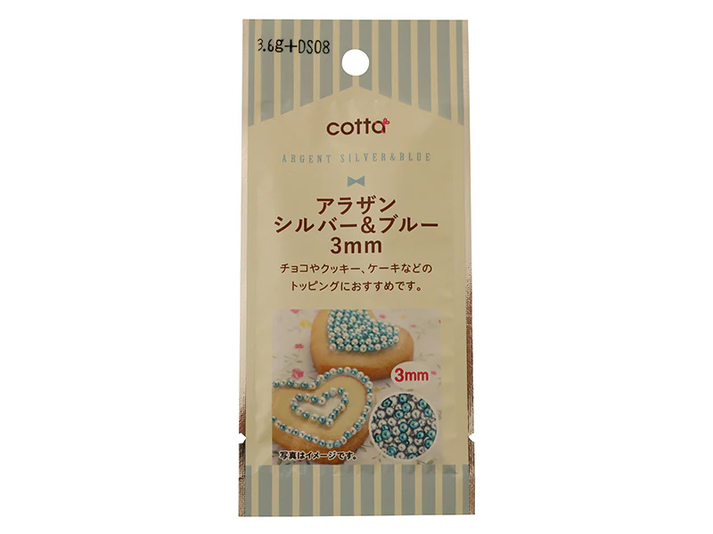 ドウシシャ　アラザン３ｍｍ　シルバー＆ブルー　３．４ｇ