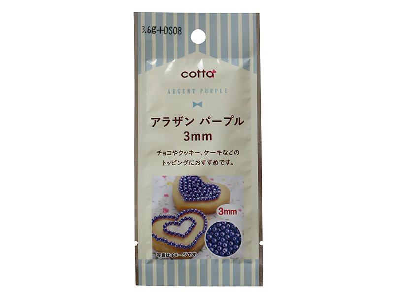 ドウシシャ　アラザン３ｍｍ　パープル　３．４ｇ