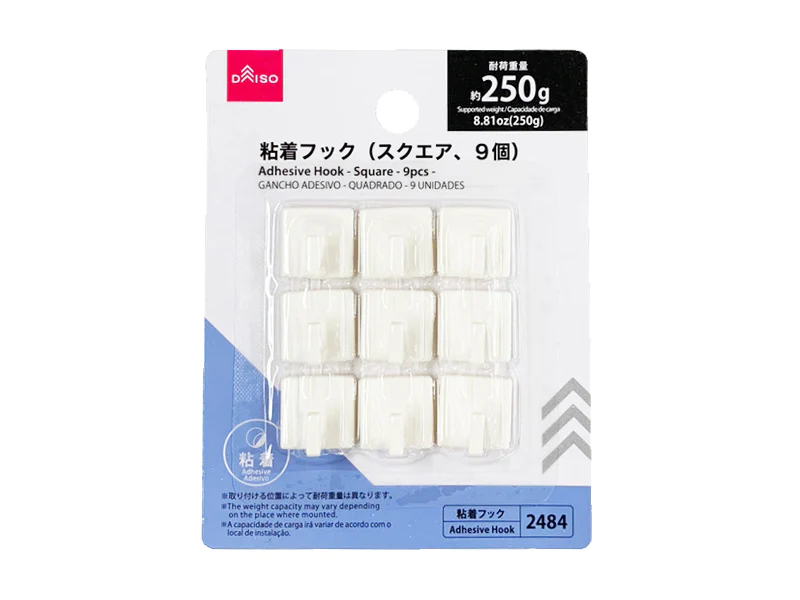 粘着フック（スクエア、９個）