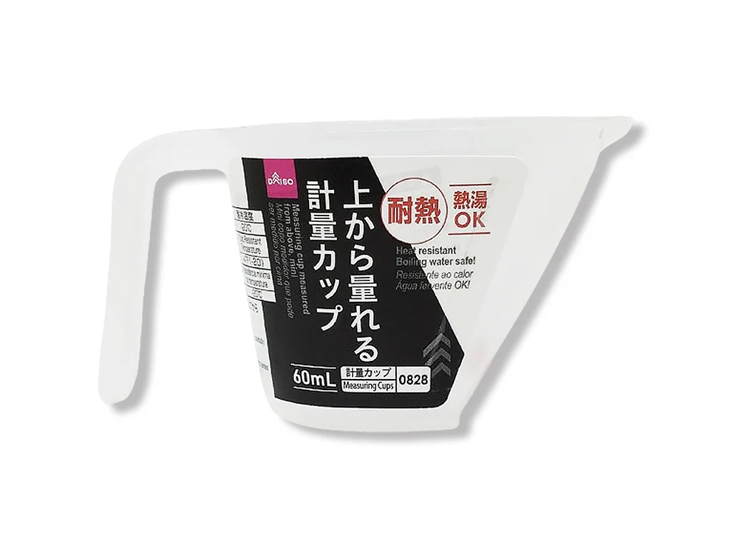上から量れる耐熱計量カップ