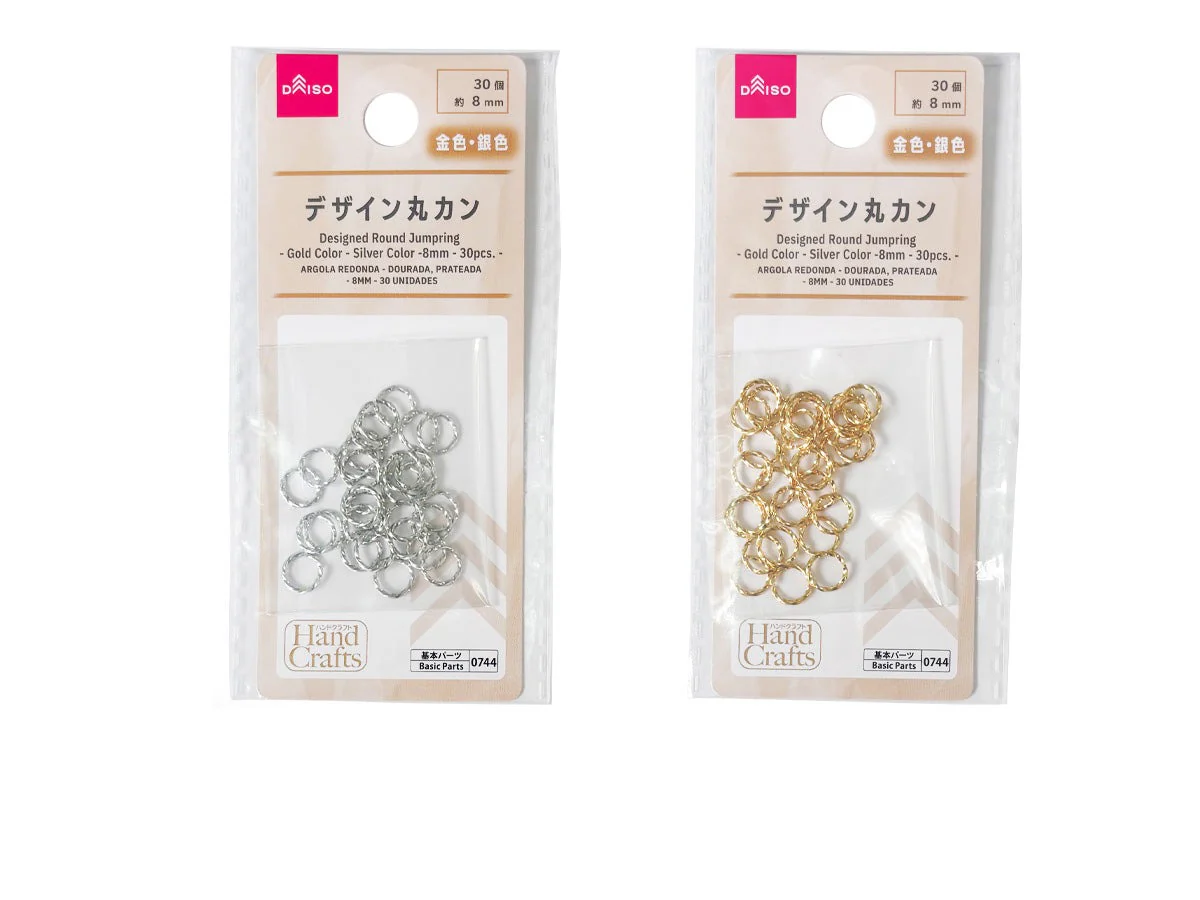 デザイン丸カン（金色、銀色、３０個）