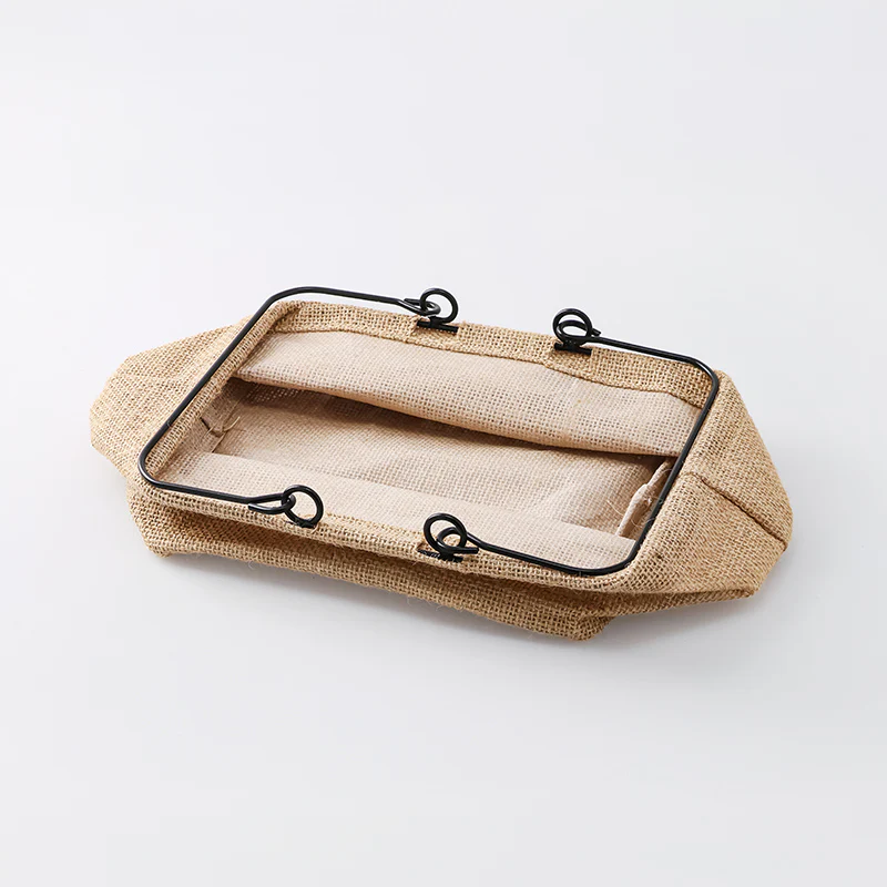 ワイヤーハンドル付ジュートバスケット２４ｃｍ×１８ｃｍ×１４ｃｍ - Image 4