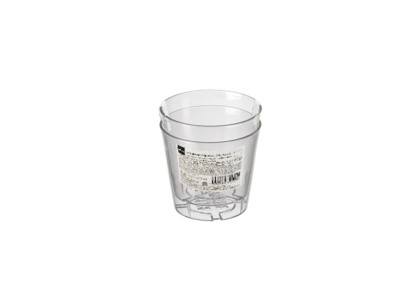 クリア植木鉢（２個、円形）３号、９ｃｍ