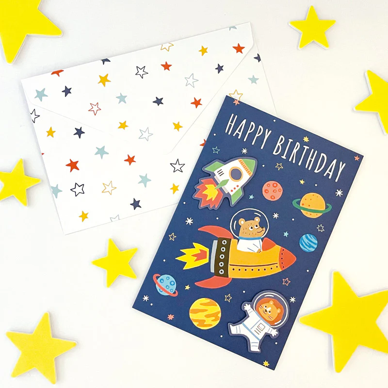 ビッググリーティングカードＢ（パーツ付、Ｂｉｒｔｈｄａｙ、宇宙） - Image 4