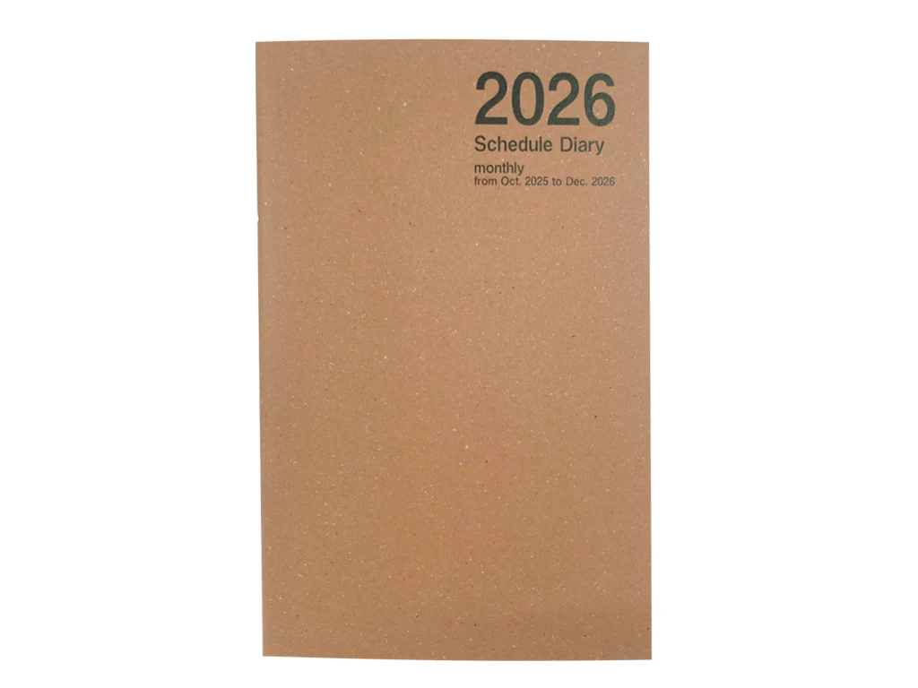 ２０２６年ダイアリー（Ｂ６変形、マンスリー、クラフト）