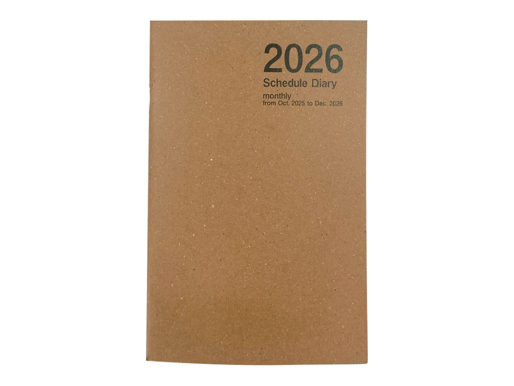 ２０２６年ダイアリー（Ａ６変形、マンスリー、クラフト）