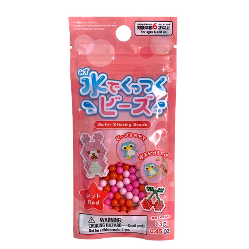 水でくっつくビーズ（レッド） - Image 4